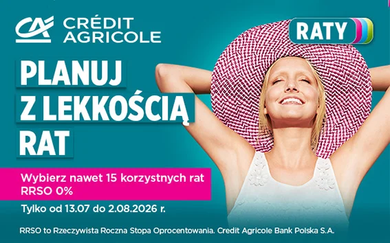Skorzystaj z oferty rat 0% Credit Agricole